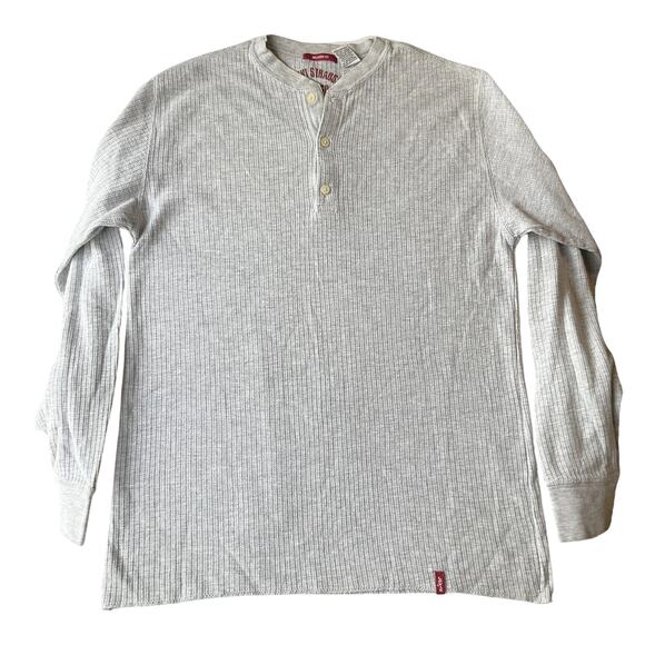 Levi's Other - Levi's Men Henley Shirt Size M Gray Levi Strauss Button Long Sleeve
